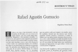 Rafael Agustín Gumucio  [artículo] Magdalena Piñera Morel.