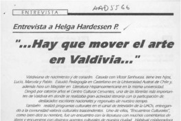 " -- hay que mover el arte en Valdivia -- "  [artículo].