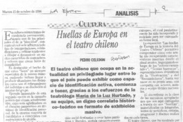 Huellas de Europa en el teatro chileno