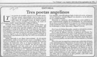 Tres poetas angelinos  [artículo].