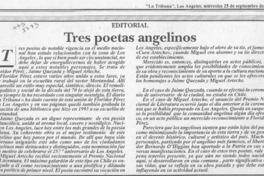 Tres poetas angelinos  [artículo].