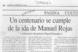 Un Centenario se cumple de la ida de Manuel Rojas  [artículo].