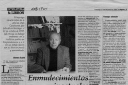 Enmudecimientos inactuales  [artículo] Andrés Ajens.