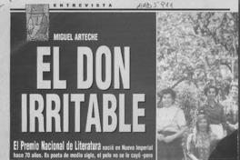 El don irritable  [artículo] Antonio Martínez.