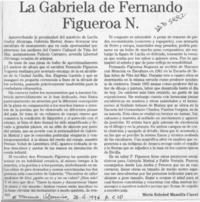 La Gabriela de Fernando Figueroa N.  [artículo] María Soledad Mansilla Clavel.