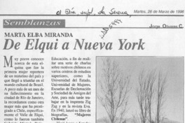 De Elqui a Nueva York  [artículo] Jorge Olivares C.