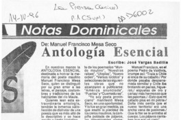 Antología esencial  [artículo] José Vargas Badilla.