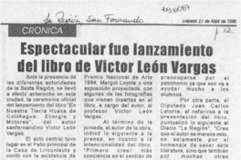 Espectacular fue lanzamiento del libro de Víctor León Vargas  [artículo].