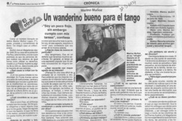 Un Wanderino bueno para el tango  [artículo].