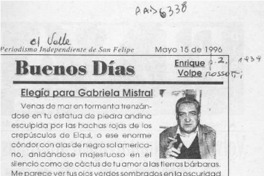 Elegía para Gabriela Mistral  [artículo] Enrique Volpe.