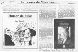 La poesía de Mesa Seco  [artículo] Marino Muñoz Lagos.