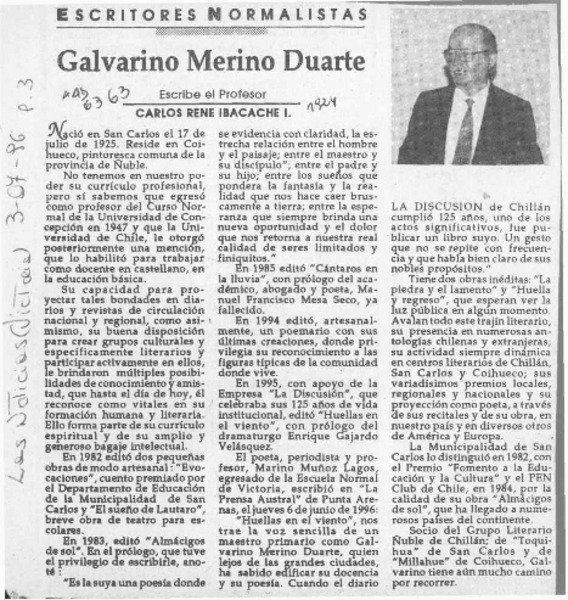 Galvarino Merino Duarte