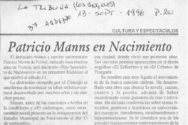 Patricio Manns en Nacimiento  [artículo].