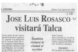 José Luis Rosasco visitará Talca  [artículo].