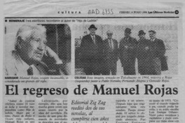 El Regreso de Manuel Rojas  [artículo].