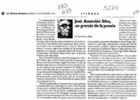 José Asunción Silva, un grande de la poesía  [artículo] Luis Merino Reyes.