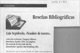 Luis Sepúlveda, "Nombre de torero"  [artículo].