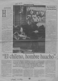 "El chileno, hombre huacho"  [artículo] Alessandra Burotto.