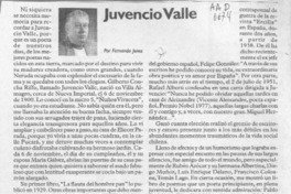 Juvencio Valle  [artículo] Fernando Jerez.