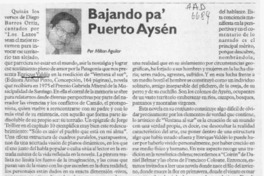 Bajando pa' Puerto Aysén  [artículo] Milton Aguilar.