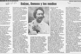 Balzac, Donoso y los medios  [artículo] Oscar Garaycochea.
