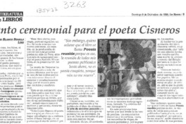 Canto ceremonial para el poeta Cisneros  [artículo] David Blanco Bonilla.