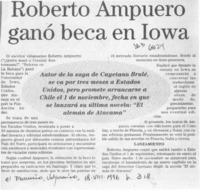 Roberto Ampuero ganó beca en Iowa  [artículo].
