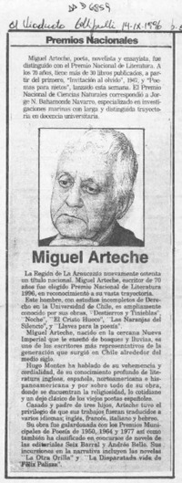 Miguel Arteche  [artículo].