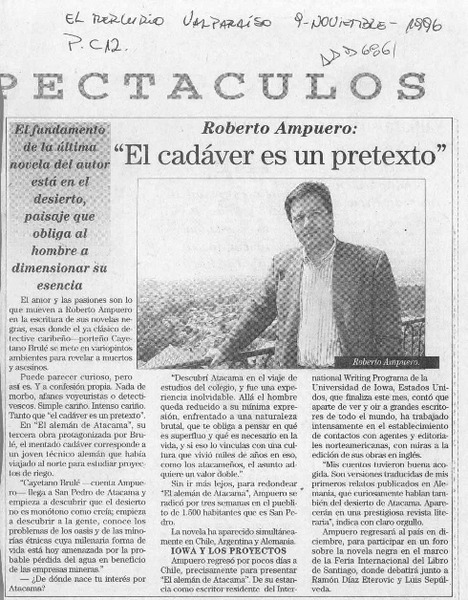 "El Cadáver es un pretexto"  [artículo].