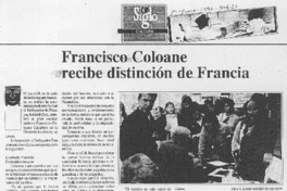 Francisco Coloane recibe distinción de Francia