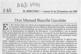 Don Manuel Bianchi Gundián  [artículo] C. L. N. de B.