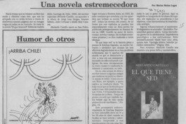 Una novela estremecedora  [artículo] Marino Muñoz Lagos.
