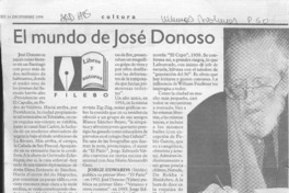 El mundo de José Donoso  [artículo] Filebo.