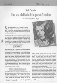 Una voz olvidada de la poesía maulina  [artículo] Guillermo Vásquez Méndez.