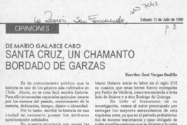 Santa Cruz, un chamanto bordado de garzas  [artículo] José Vargas Badilla.