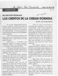 Los cuentos de la ciudad dormida  [artículo] José Vargas Badilla.