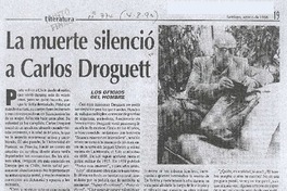 La Muerte silenció a Carlos Droguett