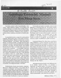 Antología esencial, Manuel Fco. Mesa Seco  [artículo].