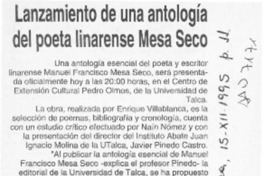 Lanzamiento de una antología del poeta linarense Mesa Seco  [artículo].