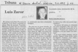 Luis Zaror  [artículo] Erwin Haverbeck O.