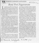 René Peri Fagerstrom  [artículo] Roberto Lehnert Santander.