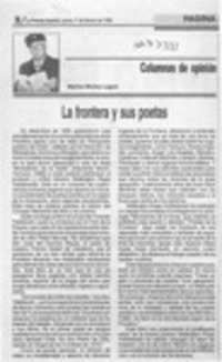 La Frontera y sus poetas  [artículo] Marino Muñoz Lagos.