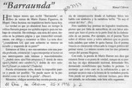 "Barraunda"  [artículo] Manuel Cabrera.