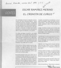 Oscar Ramírez Merino, el cronista de Curicó  [artículo].