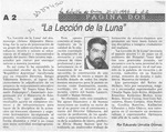 "La lección de la luna"  [artículo] Eduardo Urruria Gómez.