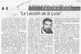 "La lección de la luna"  [artículo] Eduardo Urruria Gómez.