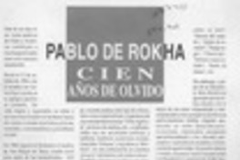 Pablo de Rokha cien años de olvido  [artículo] Rodolfo de los Reyes Recabarren.