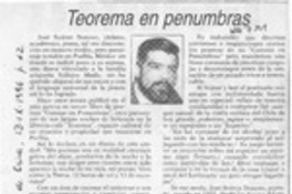 Teorema en penumbras  [artículo] Eduardo Urrutia Gómez.