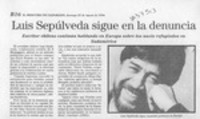 Luis Sepúlveda sigue en la denuncia  [artículo].