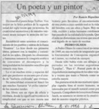 Un poeta y un pintor  [artículo] Ramón Riquelme.